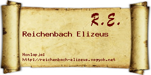 Reichenbach Elizeus névjegykártya